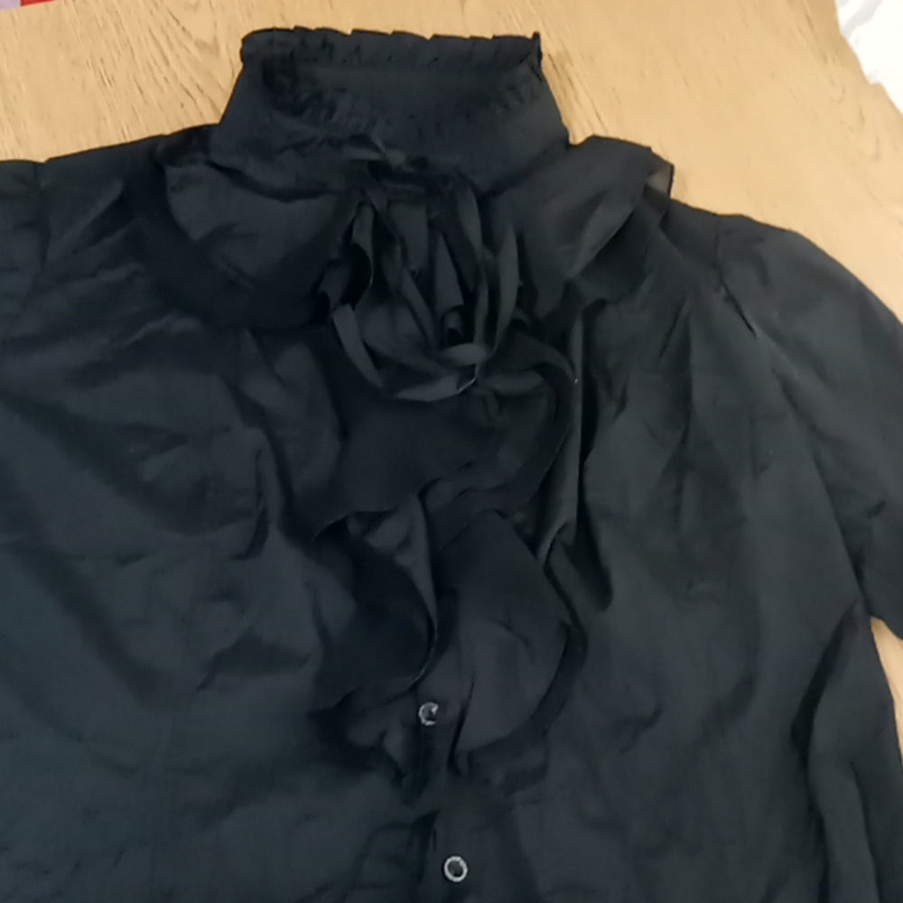 Ruffle button up